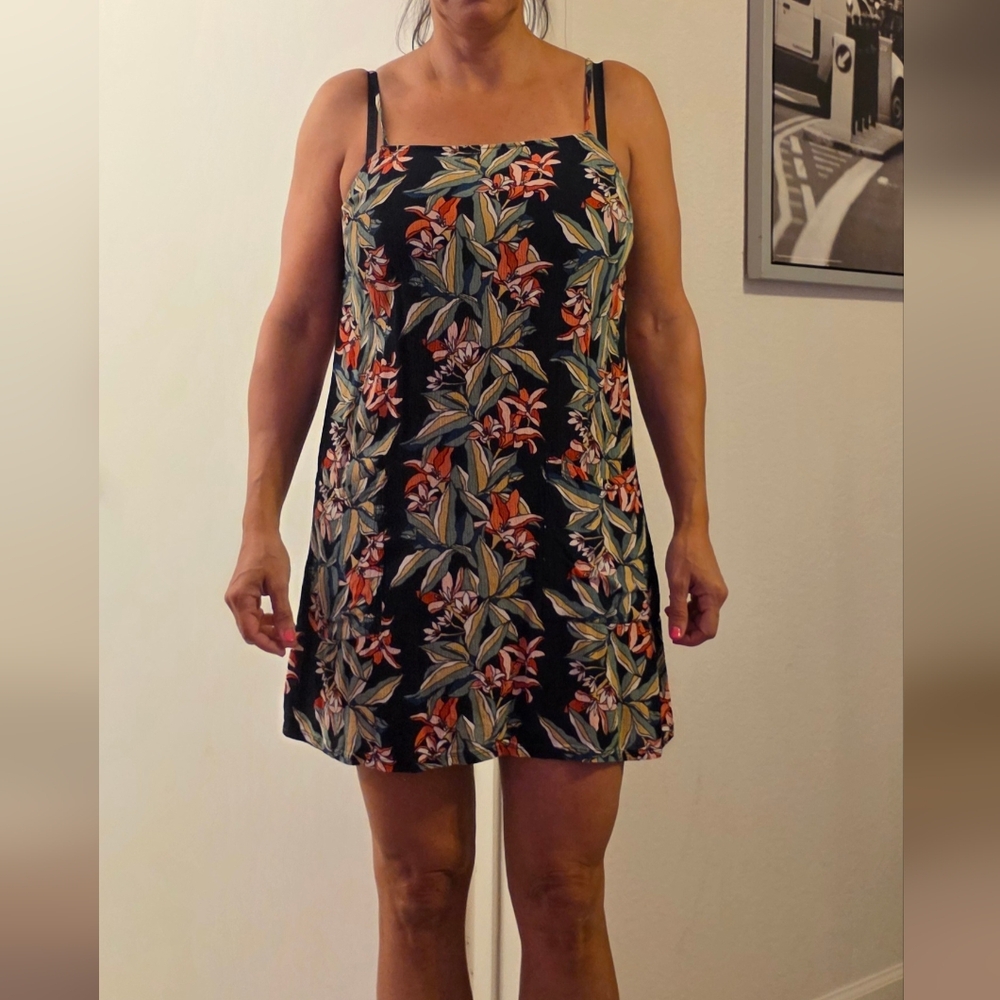 Billabong Black Floral Mini Dress